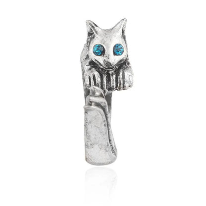 Silver Cat Ring